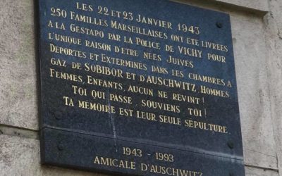 MARSEILLE : 77e ANNIVERSAIRE DE L’ÉVACUATION ET DE LA DÉPORTATION DES POPULATIONS DES QUARTIERS DU VIEUX-PORT ET DE L’OPÉRA DIMANCHE 26 JANVIER 2020