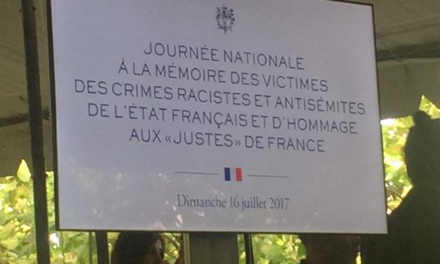 Commémoration de la rafle du Vél d’Hiv et hommage aux Justes de France le 16 Juillet 2017 
