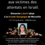 Hommage à Shirel et aux victimes des attentats en Israël dimanche 3 avril à 15h30 à la Grande Synagogue