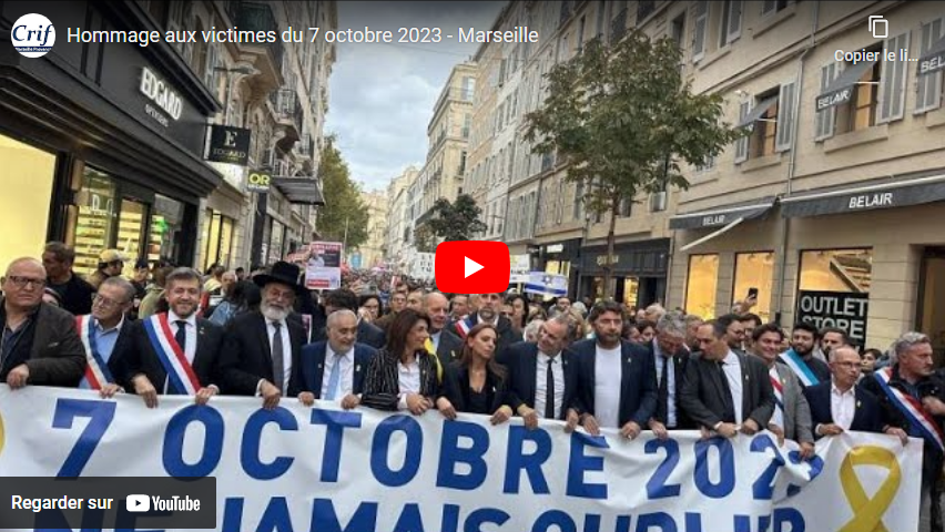 Retour en vidéo sur le rassemblement en hommage aux victimes du 7 octobre 2023