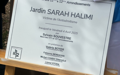 Retour sur l’inauguration du jardin Sarah Halimi